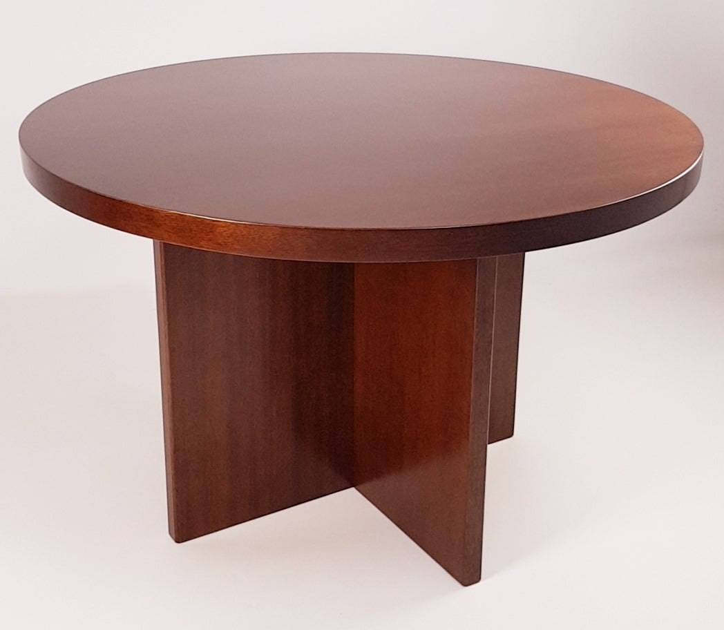 Executive Round Meeting Room Table in Light Walnut - B02